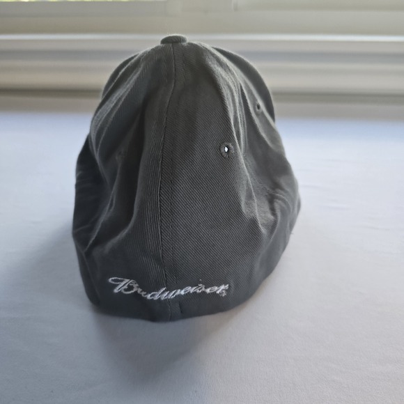 Seattle Sea Hawks Budweiser Ball Cap Adult Stretch Fit Gray Hat Embroidered Logo - Picture 4 of 5